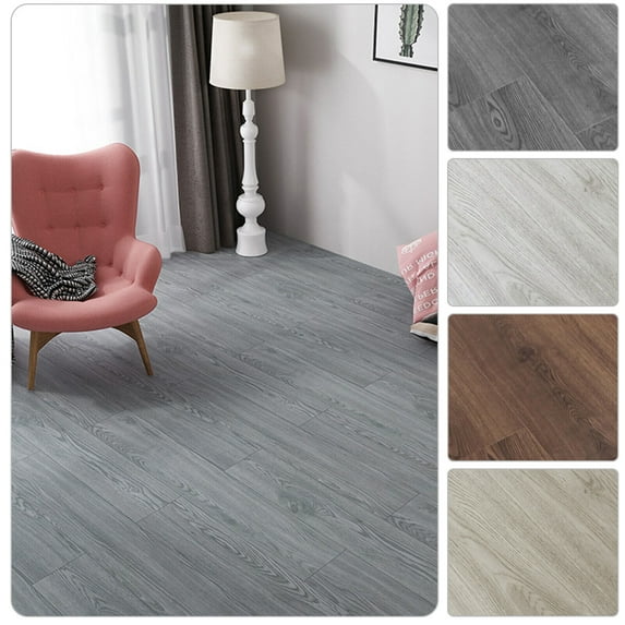 WOOW DEPOT 2MM Thick Peel and Stick Vinyl Floor Planks 36-Pack 54 Sq.Ft, Heavy Duty Self-Adhesive Natural Wood Grain Vinyl Flooring