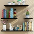 thumbnail image 1 of WOOW DEPOT 4-Tier Wall Mounted Floating Shelves 6in Wide for Bedroom Living Room Bathroom Kitchen Office Wall Storage, 1 of 6