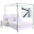 thumbnail image 1 of WOOW DEPOT 4 Corners Bed Mosquito Netting Canopy Frame Stainless Steel Post Twin Full Queen King Size, 1 of 10