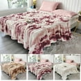 thumbnail image 1 of WOOW DEPOT Faux Rabbit Fur Blanket Thick Fleece Reversible, 1 PCS Full Queen 78.7" x 90.5", 3 lb Heavy, Soft Warm Throw Machine Washable, Blush Gradient, 1 of 6