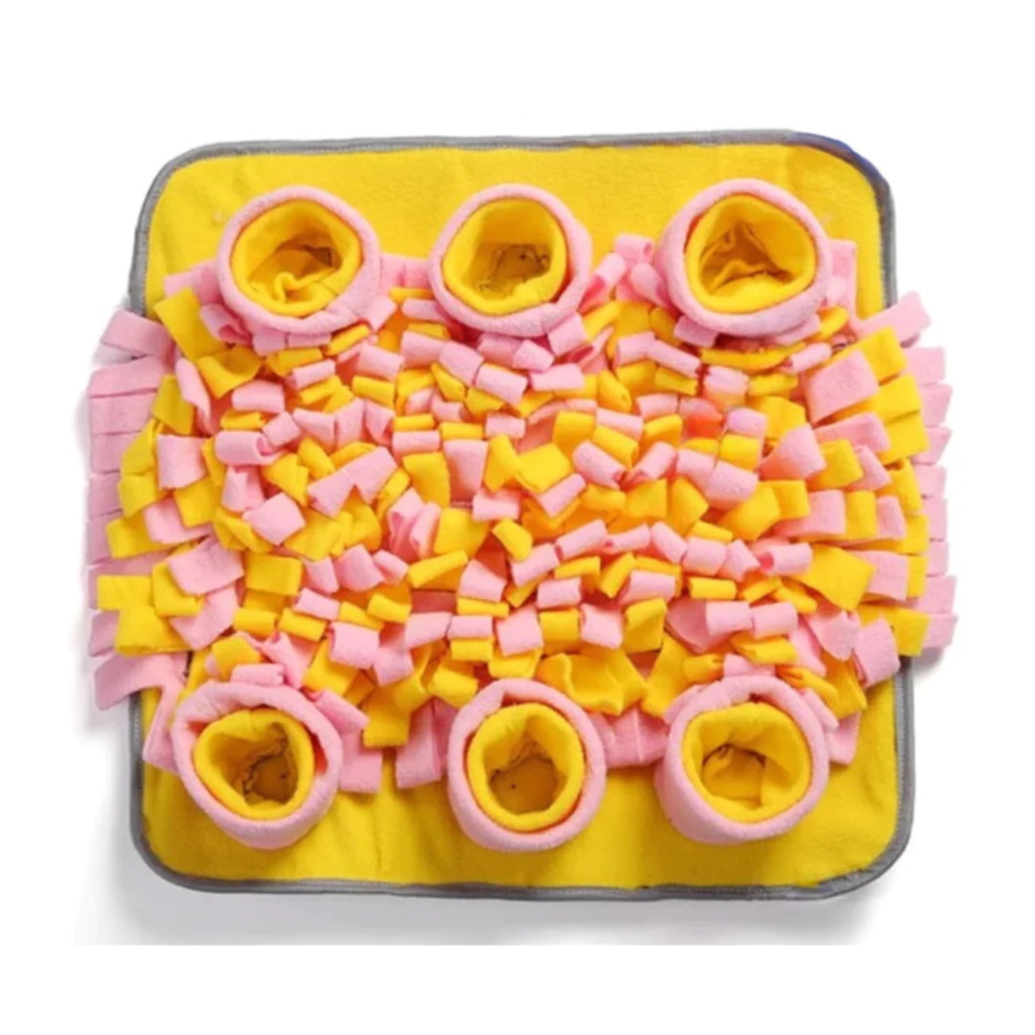 Woozapet Snuffle Mat for Dogs Pink and Yellow