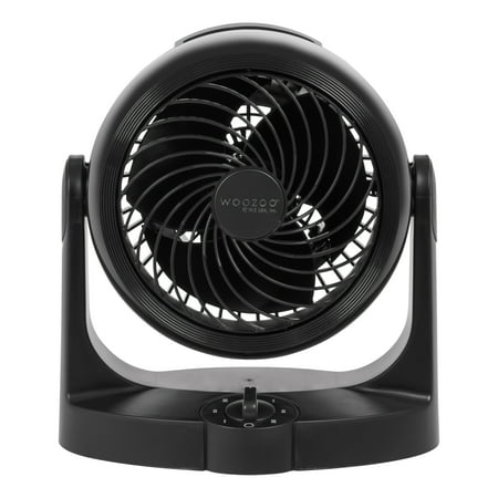 Woozoo Air Circulator Fan - 3 Speed Small Fan - 157 ft² Area Coverage - Black