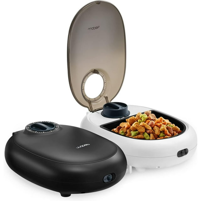 WOPET 2Pack Auto Multiple Feeding Kitten and Cat Food Dispenser with