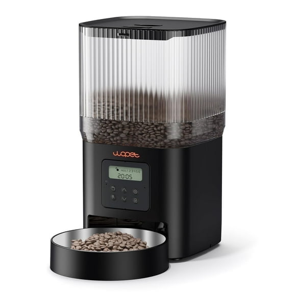 WOPET Automatic Cat Feeder, Cube Lite  11 4L Automatic Dog Feeder with 180-Day Battery Life, Programmable Cat Food Dispenser with Stainless Steel Bowl,1-6 Meals Per Day