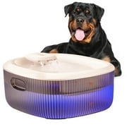 WOPET Cat Dog Water Fountain, Automatic Water Dispenser For Cat and Multiple Pets, 205oz/1.6GAL/6L, Brown