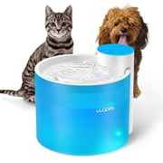 WOPET Cat Water Fountains, Dog Water Fountain Dispenser with Smart Pump, Pet Water Dispenser with LED Light, 118oz/3.5L, Blue