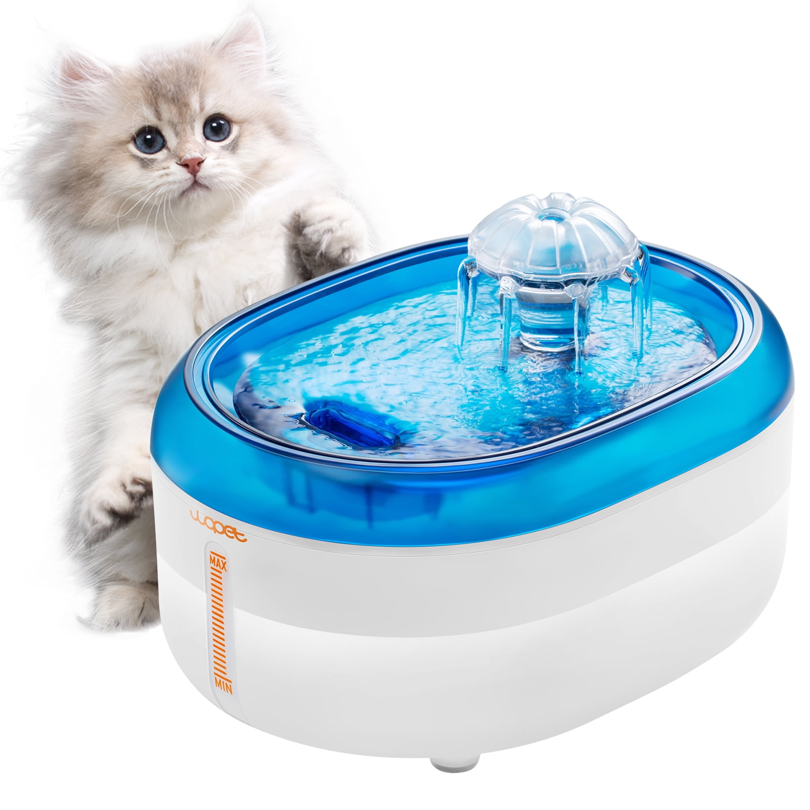 WOPET Cat Water Fountains， Pet Dog Water Dispenser, 67oz/2L with 4
