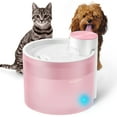 thumbnail image 1 of WOPET Pet Dog Cat Water Fountains Dispenser, 118oz/3.5L, Ultra Silent, with LED Light, Pink, 1 of 8