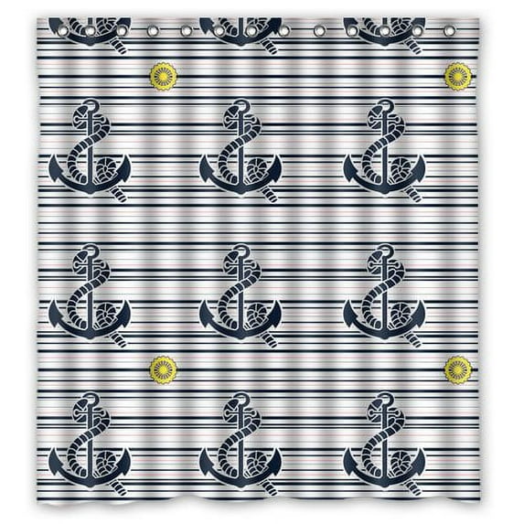 WOPOP Anchor Shower Curtain 66x72 inches