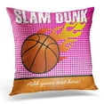 thumbnail image 1 of WOPOP Basketball Slam Dunk Pink Kids Sports Childs Pillowcase Cushion Cover 16x16 inches, 1 of 1