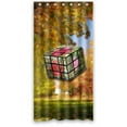 thumbnail image 1 of WOPOP Beautiful Forest Cube Flower Autumn Waterproof Bathroom Fabric Shower Curtain 36x72 inches, 1 of 1