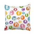 thumbnail image 1 of WOPOP Blue English Alphabet Abc Lettering Multicolored Letters Education Of Children Colorful Pillowcase Throw Pillow Cover 18x18 inches, 1 of 1