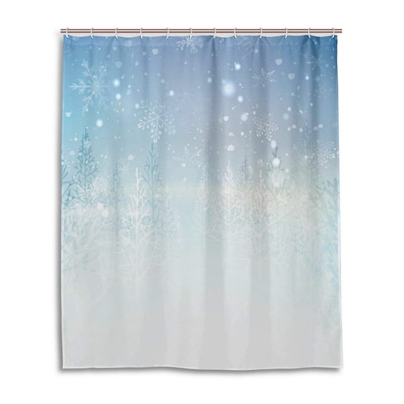 WOPOP Butterfly Decor Purple Orchid with Butterflies Morpho Reflection on Water Polyester Fabric Bath Curtain, Bathroom Shower Curtain 66x72 inches