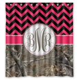 thumbnail image 1 of WOPOP Camo Tree Chevron Monogram Waterproof Polyester Shower Curtain 66x72 inches, 1 of 2