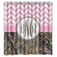 thumbnail image 1 of WOPOP Camo Tree Chevron Monogram Waterproof Polyester Shower Curtain 66x72 inches, 1 of 2