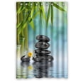 thumbnail image 1 of WOPOP Cartoon Green Bamboo Beside The Stones In The Water Shower Curtain Waterproof Polyester Fabric Bathroom Curtain 48x72 inch, 1 of 1