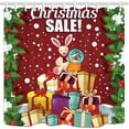 thumbnail image 1 of WOPOP Christmas Tree with Snow Decor Santa Toys and Gifts with Ribbon Bow Polyester Fabric Bathroom Shower Curtain 66x72 inches, 1 of 1