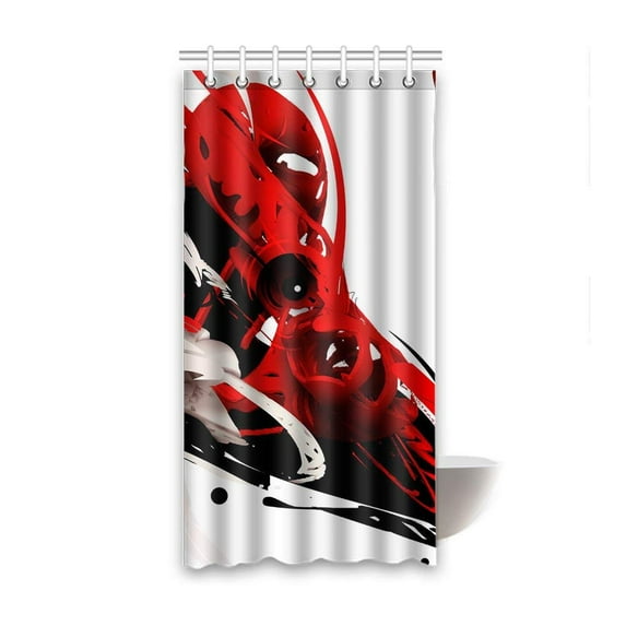 WOPOP Cock Waterproof Polyester Bathroom Shower Curtain 36x72 Inches