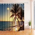 thumbnail image 1 of WOPOP Coconut Tree on Beach at Sunset Polyester Fabric Bathroom Shower Curtain 66x72 inches, 1 of 1