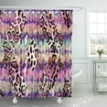 thumbnail image 1 of WOPOP Colorful Cheetah Animal Leo and Snake Mix Geo Geometric Wild Active Wear African Cat Shower Curtain 60x72 inch, 1 of 1