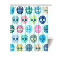 thumbnail image 1 of WOPOP Colorful Skull Cute Pattern Bathroom Waterproof Fabric Shower Curtain 60x72 inches, 1 of 2