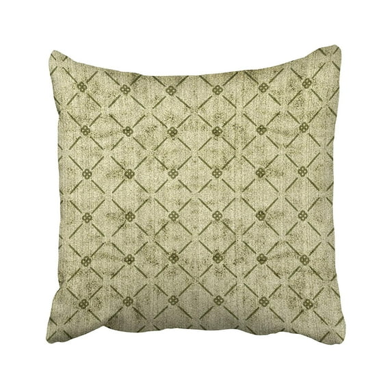 WOPOP Contrasting Sage Green Diamond Pattern Faux Terryc Decorative Pillowcase 20x20 inch