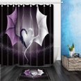 thumbnail image 1 of WOPOP Creative Heart-shaped Dragon Shower Curtain 66x72 inches with Floor Doormat Bath Rugs 15.7x23.6 inches, 1 of 1