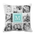 thumbnail image 1 of WOPOP Cute Personalized Turquoise Monogram Collage Modern Pillowcase Cover 20x20 inch, 1 of 1