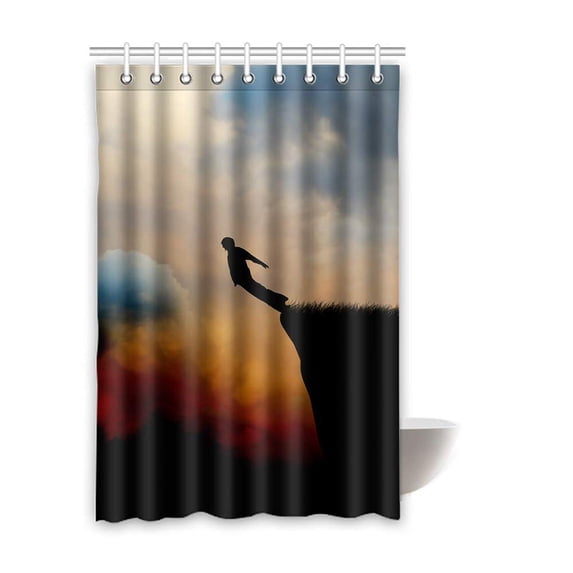 WOPOP Darkness Waterproof Polyester Bathroom Shower Curtain 48x72 Inches