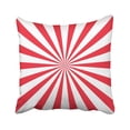 thumbnail image 1 of WOPOP Digital Abstract Red And White Radial Stripe Sunburst With Stripes Radiating From The Pillowcase Throw Pillow Cover 18x18 inches, 1 of 1