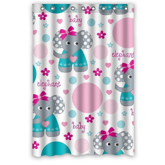 WOPOP Elephant Shower Curtain 48x72 inches