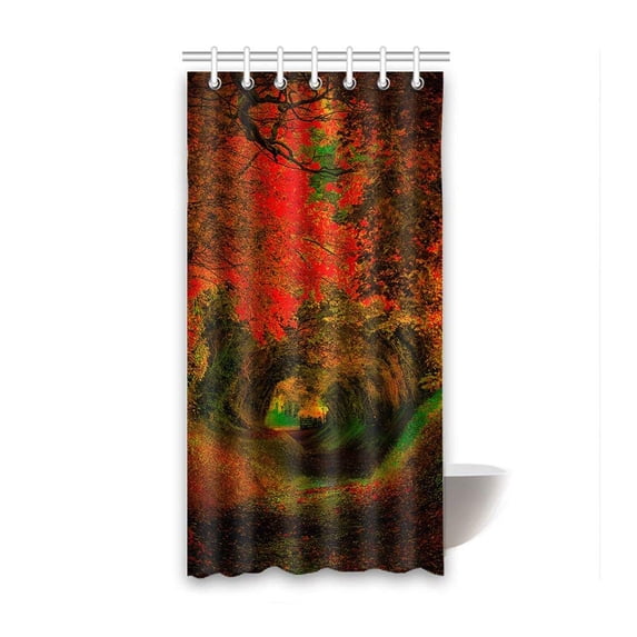 WOPOP Forest Waterproof Polyester Bathroom Shower Curtain 36x72 Inches