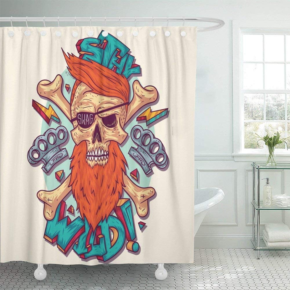 WOPOP Freak Skull in Swag Style for Crazy and Crossbones to Be Printed