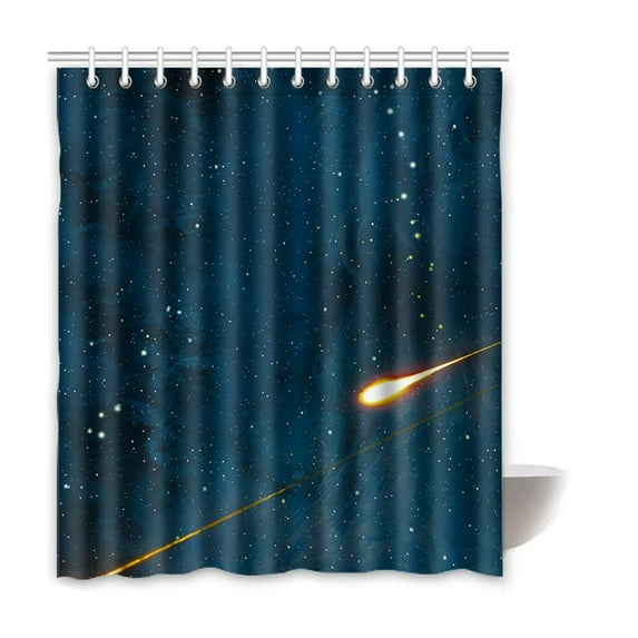 WOPOP Galaxy Waterproof Polyester Bathroom Shower Curtain 60x72 Inches