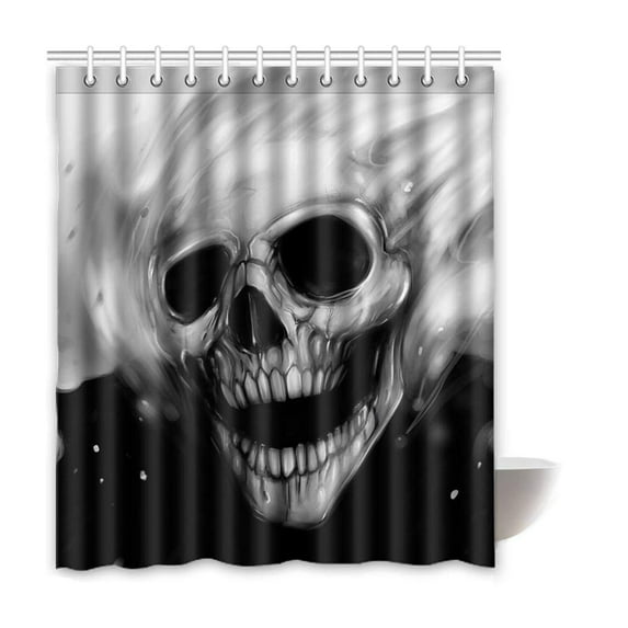 WOPOP Ghost Waterproof Polyester Bathroom Shower Curtain 66x72 Inches