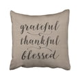 thumbnail image 1 of WOPOP Grateful Thankful Blessed Rustic Cript Damask Pillowcase Cover 16x16 inch, 1 of 1