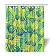 thumbnail image 1 of WOPOP Green Floral with Beautiful Butterfly Waterproof Polyester Fabric Shower Curtain 60x72 inches, 1 of 2