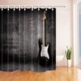 thumbnail image 1 of WOPOP Guitar on the Vintage Polyester Fabric Bathroom Shower Curtain 66x72 inches, 1 of 1
