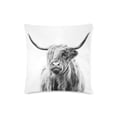 thumbnail image 1 of WOPOP Highland Cow Deisign Cushion Cases Pillow Cover Two Sides Printing 16x16 Inches, 1 of 1