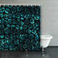 thumbnail image 1 of WOPOP Jaguar Pattern Black Blue Color Raster Leopard Texture Shower Curtains Bathroom Curtain 66x72 Inch, 1 of 1