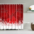 thumbnail image 1 of WOPOP Merry Christmas Red Elk Reindeer Deer Antlers Snow Snowflakes Eve New Year Bathroom Shower Curtain 66x72 inches, 1 of 4