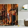 thumbnail image 1 of WOPOP Merry Christmas Tree Pine Candle Baubles Ball Small Bell Eve New Year Bathroom Shower Curtain 60x72 inches, 1 of 4