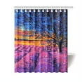thumbnail image 1 of WOPOP Original Oil Painting on Canvas Shower Curtain, Sunset Over Lavender Field Polyester Fabric Shower Curtain Bathroom Sets 60x72 Inches, 1 of 3