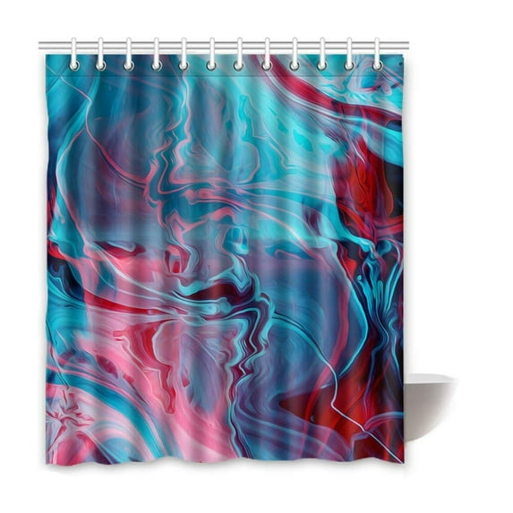 WOPOP Paint Waterproof Polyester Bathroom Shower Curtain 66x72 Inches