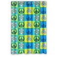 thumbnail image 1 of WOPOP Peace Sign Flower Pattern Waterproof Bathroom Fabric Shower Curtain 48x72 inches, 1 of 1