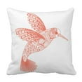 thumbnail image 1 of WOPOP Peacj Coral Hummingbird Tangerins Bird Humming Pillowcase Cushion Cover 16x16 inches, 1 of 1