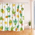 thumbnail image 1 of WOPOP Plant Decor Cactus Pineapples Lemons and Sensitive Grass for Green Polyester Fabric Bathroom Shower Curtain 66x72 inches, 1 of 1