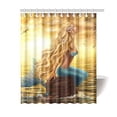 thumbnail image 1 of WOPOP Princess Sea Mermaid Ghost Ship Polyester Fabric Shower Curtain Bathroom Sets Home Decor 60x72 Inches, 1 of 3