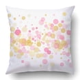 thumbnail image 1 of WOPOP Rose Gold Confetti Circle Decoration Gold Pink And Rose Pillowcase Pillow Cushion Cover 18x18 inch, 1 of 1