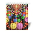 thumbnail image 1 of WOPOP Smiley Shower Curtain Waterproof Fabric Bath Curtain 60x72 inches, 1 of 2